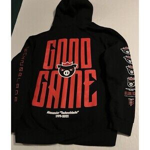 Technoblade Alexander Minecraft YouTube Hoodie Sweatshirt LARGE Gaming Pig Logo